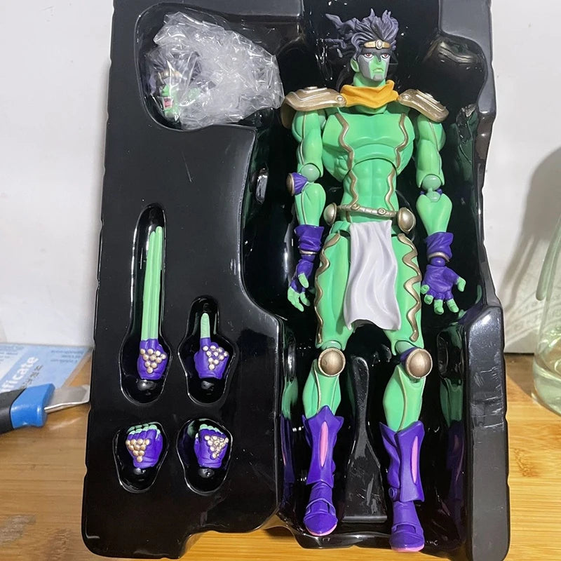 Anime JoJo's Bizarre Adventure Figures Star Platinum Kujo Jotaro Action Figure Collection Jonathan Joestar Dio Brando Model Toys