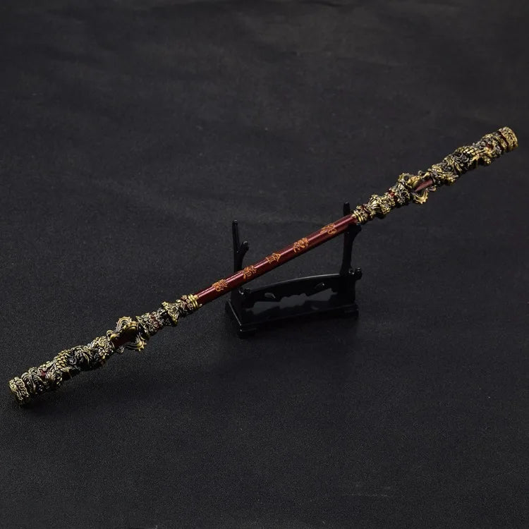 Black Myth Wukong Katana Sword Golden Hoop Stick Real Steel Sword Iron Real Size Weapon Cosplay Prop Decoration Craft Anime Gift