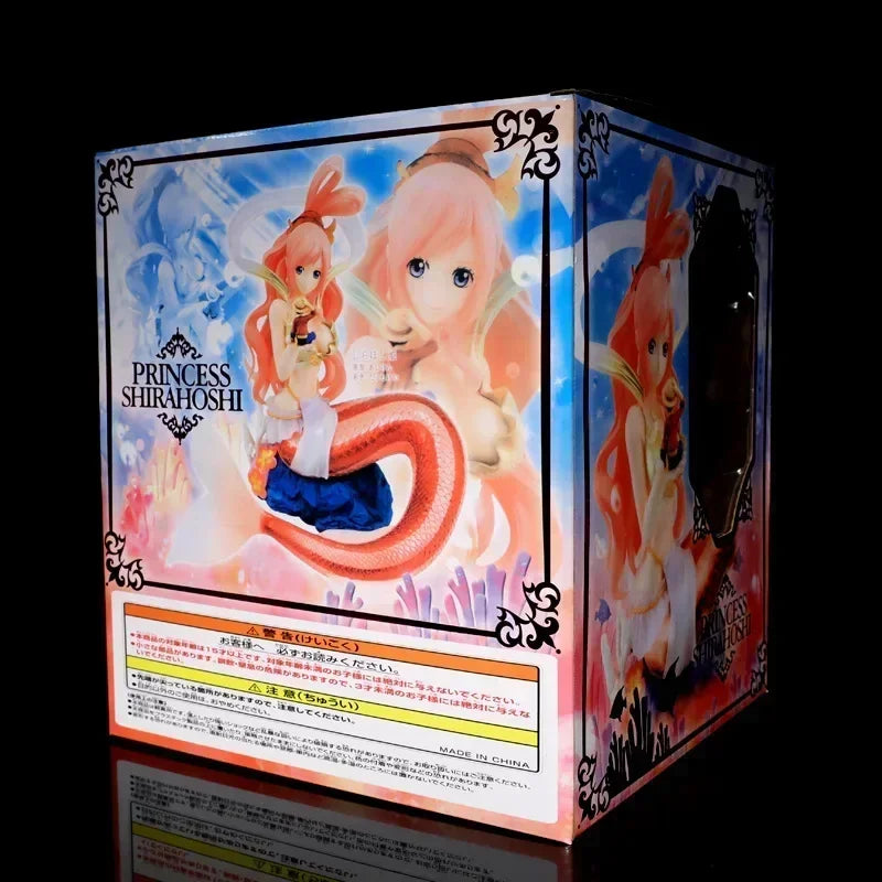 One Piece Shirahoshi Hold Luffy In Hand Action Figures Model Doll Toys Collectible Desktop Ornaments Kids Birthday Mas Gifts