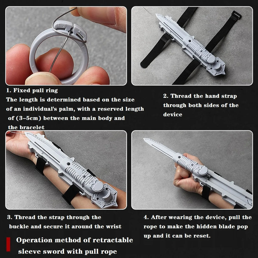 Assassin's Sleeve Sword Retractable Rotatable BladeToy Weapons Child Toy Interactive Cosplay Props Game Toy Birthday Party Gift