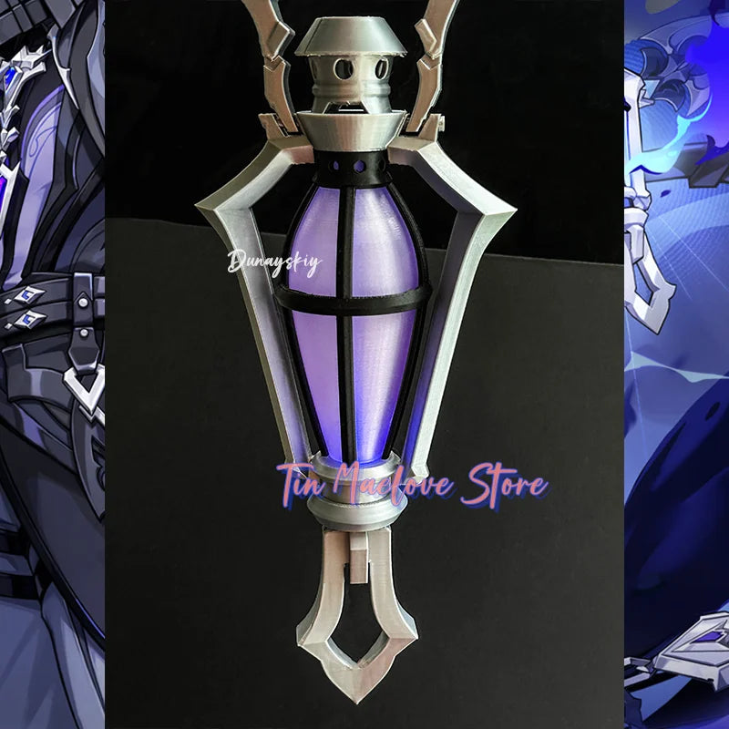 Game Flins Cosplay Prop Genshin Impact Kyryll Chudomirovich Flins Prop Lantern Spear Prop For Hallowmas Party Adult Hand Props