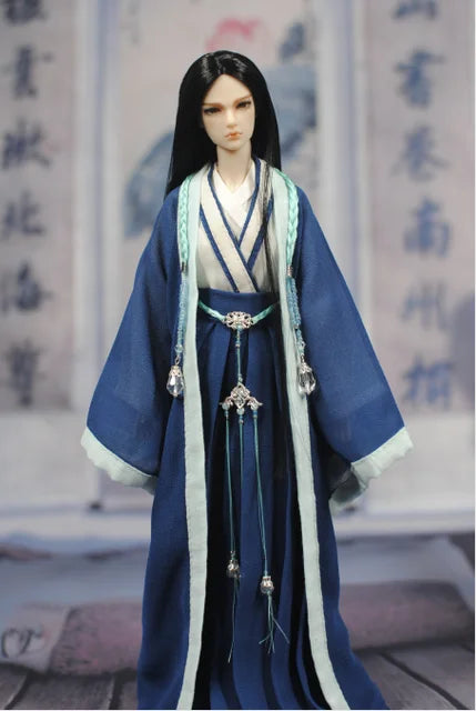 30cm Doll Chinese Ancient Costume Accessories 1/6 Male BJD Doll Figures Flexible Body Boy Doll Long Hair Boyfriend Toys Gift