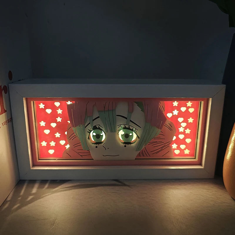 Demon Slayer Kimetsu no Yaiba 3D Light Box Led Anime Kamado Tanjirou light Cartoon colorful light box room bedroom night light