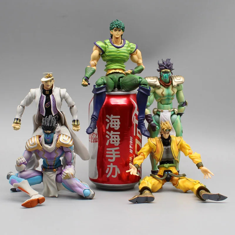 Anime JoJo's Bizarre Adventure Figures Star Platinum Kujo Jotaro Action Figure Collection Jonathan Joestar Dio Brando Model Toys
