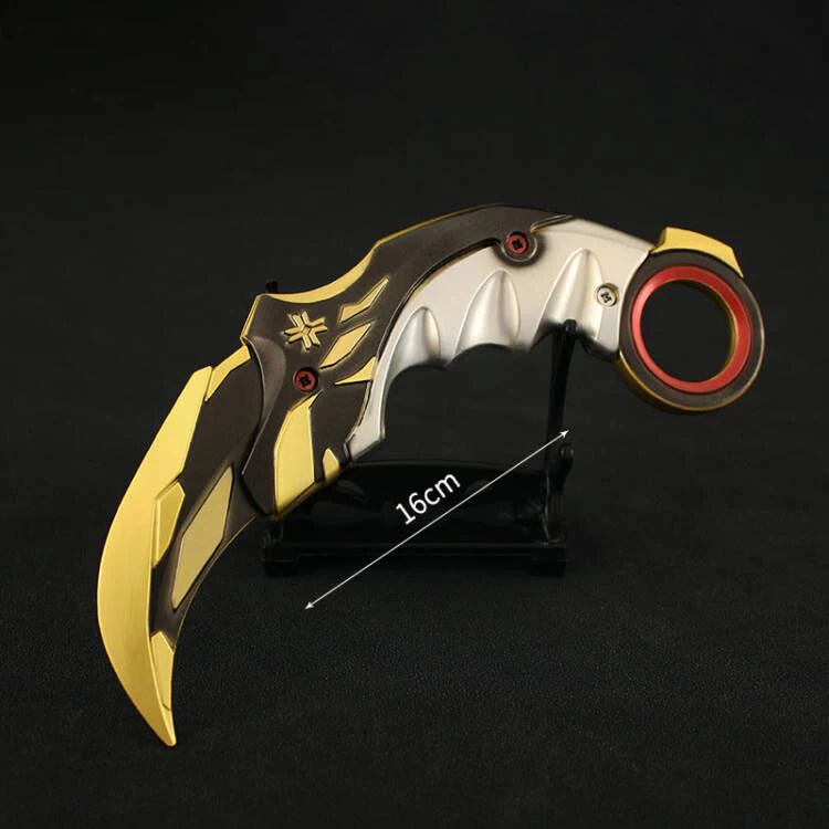 Valorant Melee Reaver 16cm Karambit Champions 2021 Claw Knife Metal Butterfly Knife Game Model Japanese Katanas Real Swords Toys
