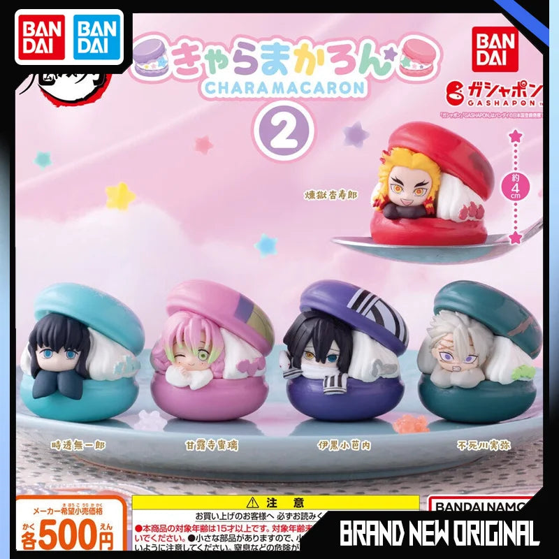 BANDAI Demon Slayer Action Figures Model Rengoku Kyoujurou Kanroji Mitsuri Tokitou Muichirou Gashapon Macaron Styling Original