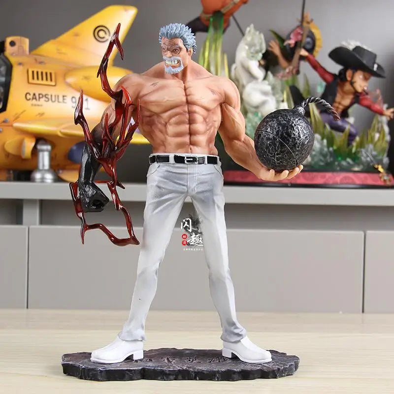 26cm Anime One Piece Figures Monkey D Garp Standing Posture GK Sculpture Scene Action Figurine PVC Ornament Toy Gift Model Decor
