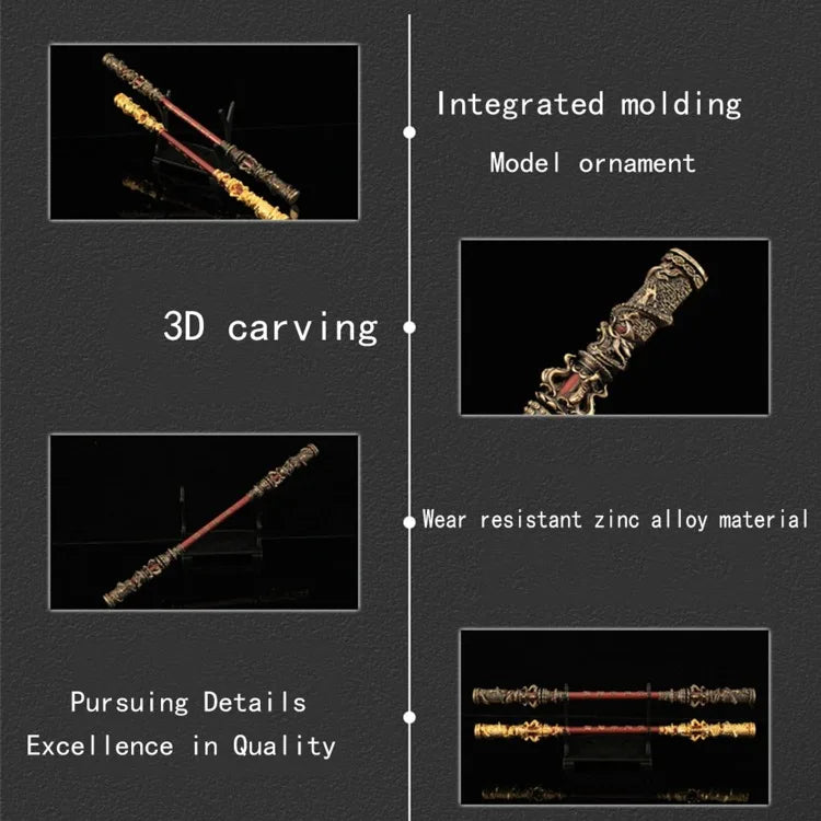Black Myth Wukong Katana Sword Golden Hoop Stick Real Steel Sword Iron Real Size Weapon Cosplay Prop Decoration Craft Anime Gift