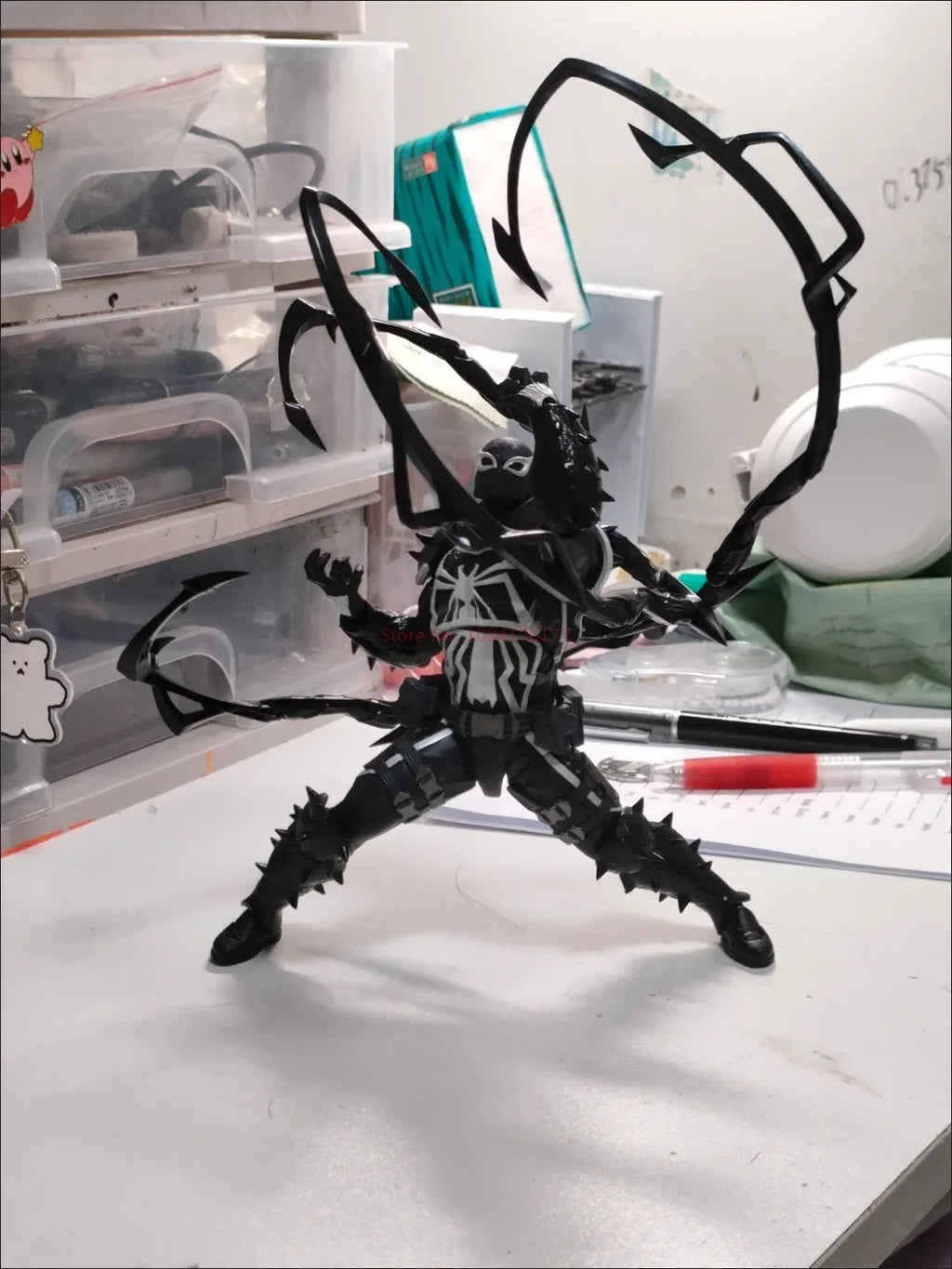 In Stock Mess Toys Black Suit Neighbor Symbiote Spider Figure Scarlet Spider Kaine Parker Red Anime Action Figure Toys Gifts