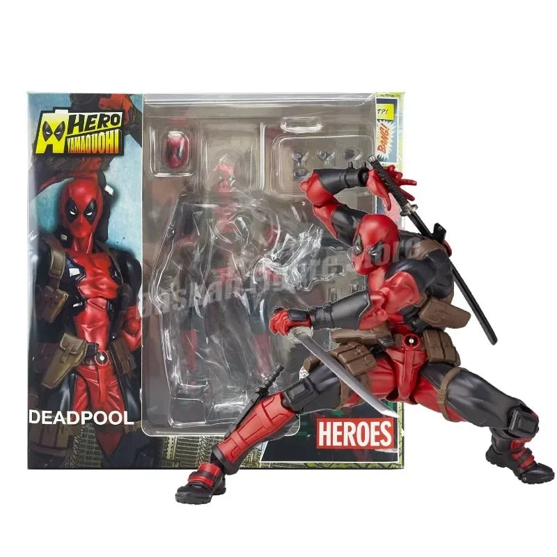Amazing Yamaguchi 025EX Deadpool 3 Action Figure PVC Collection 15cm Revoltech Wade Winston Wilson Movable Figures Model Toys