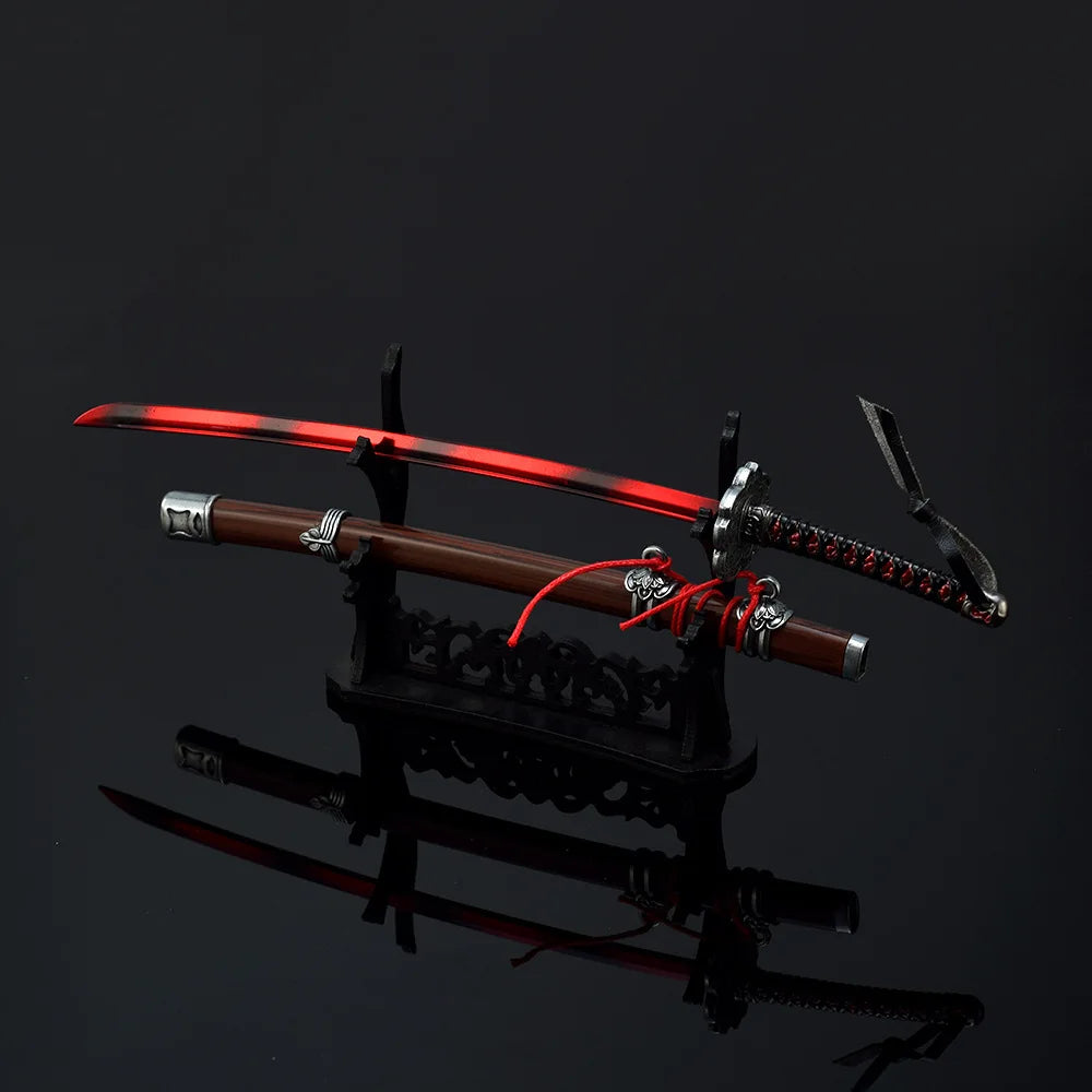 26cm/10.23in Sekiro Wolf katana knife Metal weapons props Game Peripherals Mini Japanese Katanas models Ornaments Boy Toys gifts