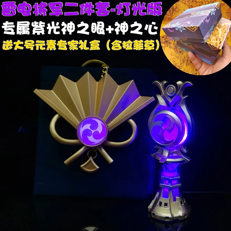 Genshin Impact Mavuika Beelzebul Zhong Li Barbatos Gnosis Plural Gnoses Anime Cosplay Luminescent Metal Night Light Pendant