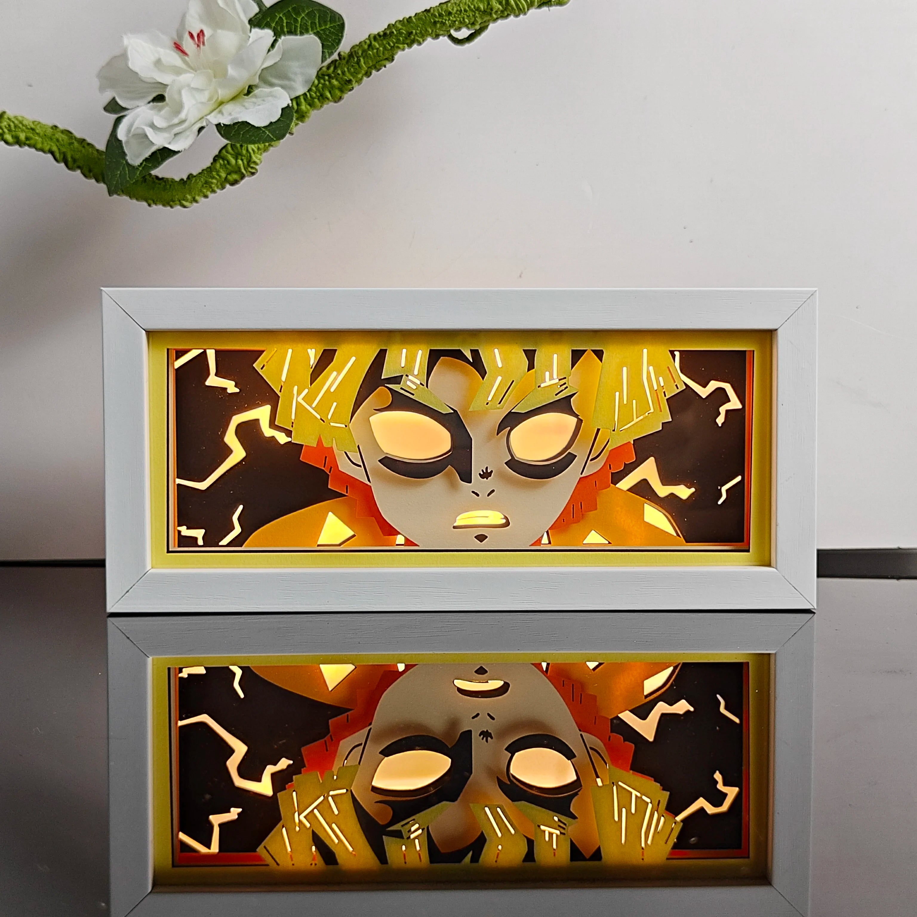 Anime Night Light Color Paper-Cut Light Remote Control Seven Color Change Party Room Cartoon Decoration Night Light