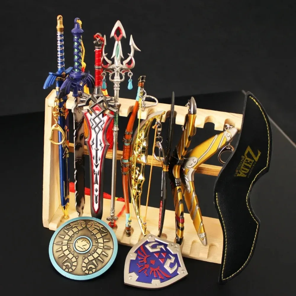 The Hyrule Fantasy Sword Keychains Link Game Periphery Metal  Collection Model Zeldas Keychain Ornament Crafts Gifts Toys