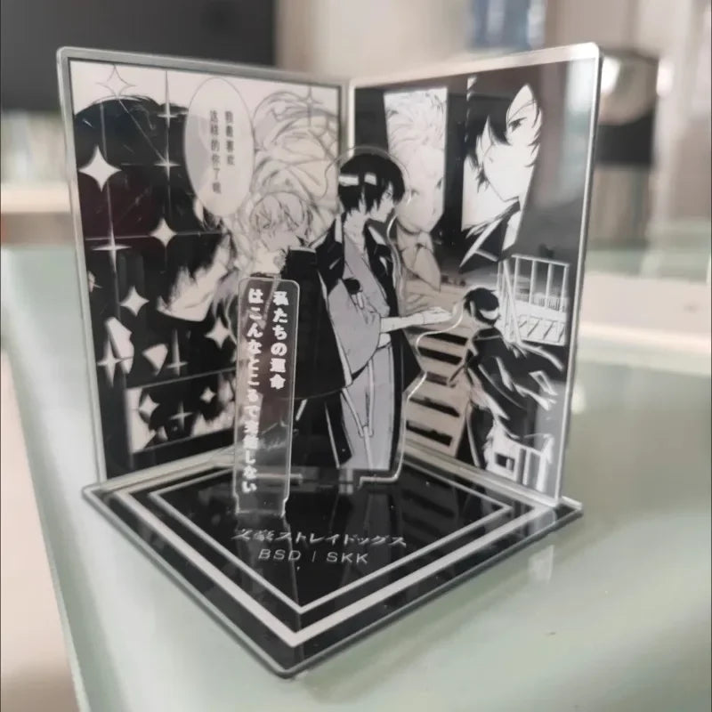 Anime Action Toy Figures Scene Combination Furnishing Articles Dazai Osamu Nakahara Chuya Acrylic Doll Collection Friend Gift