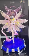 28cm Anime Digimon Adventure Figures Angewomon Angemon LED Action Figurines PVC Statue Model Collection Doll Toys Children Gift