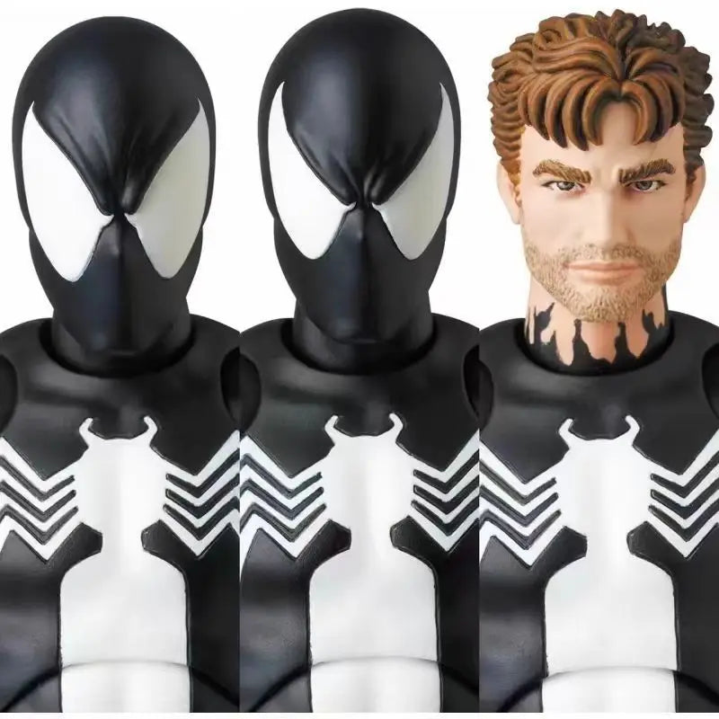 CT 1/12 The Amazing Spider-Man MAFEX 147 S.H.Figuarts Spider Man Venom symbiotic Black Suit Anime  Action Figures 6" Model Toy