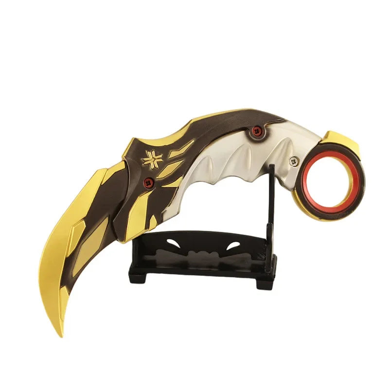 Valorant Karambit Champions 2021 Balisong Weapon 16cm Alloy Model Game Peripheral Samurai Katanas Sword Gift Toys Knife for Kids