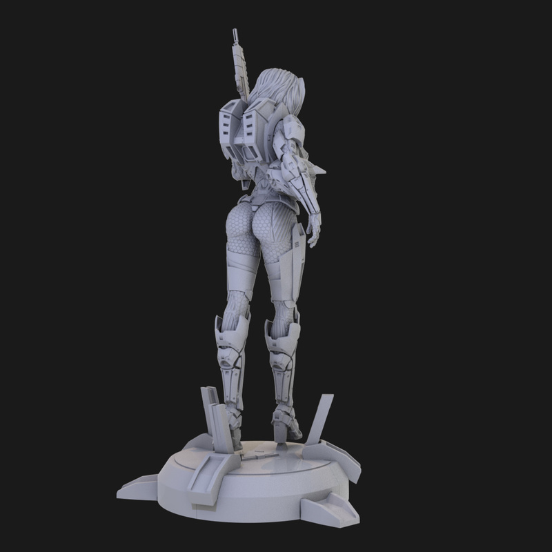 1/24 Scale 75mm Miniatures Wargame Resin Figures Model Kit Lady Halo Chief Sparta Unassembled and Unpainted Statuettes DIY Toys