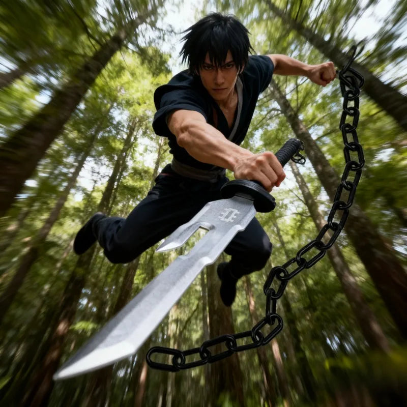 40cm Fushiguro Toji Katana Sword Jujutsu Kaisen Anime Sabre Japanses Real Samurai Sword Toji Ninja Knife Home Desktop Decor