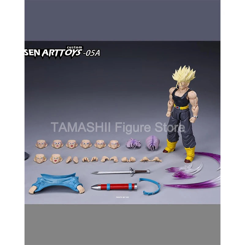 Tonsenarttoys Dragon Ball SHF Trunks Accessories SSJ SSJ2 Custom Model Kit Anime Action Figures Toys Collectibles