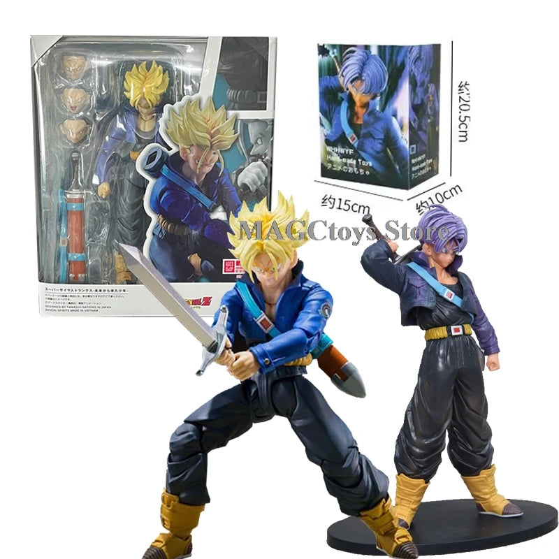 Dragon Ball Trunks Anime Figures SHF Saiyan Saiyan Trunks Boy From Future Collection Model Action Figure Toy Birthday Gift Decor