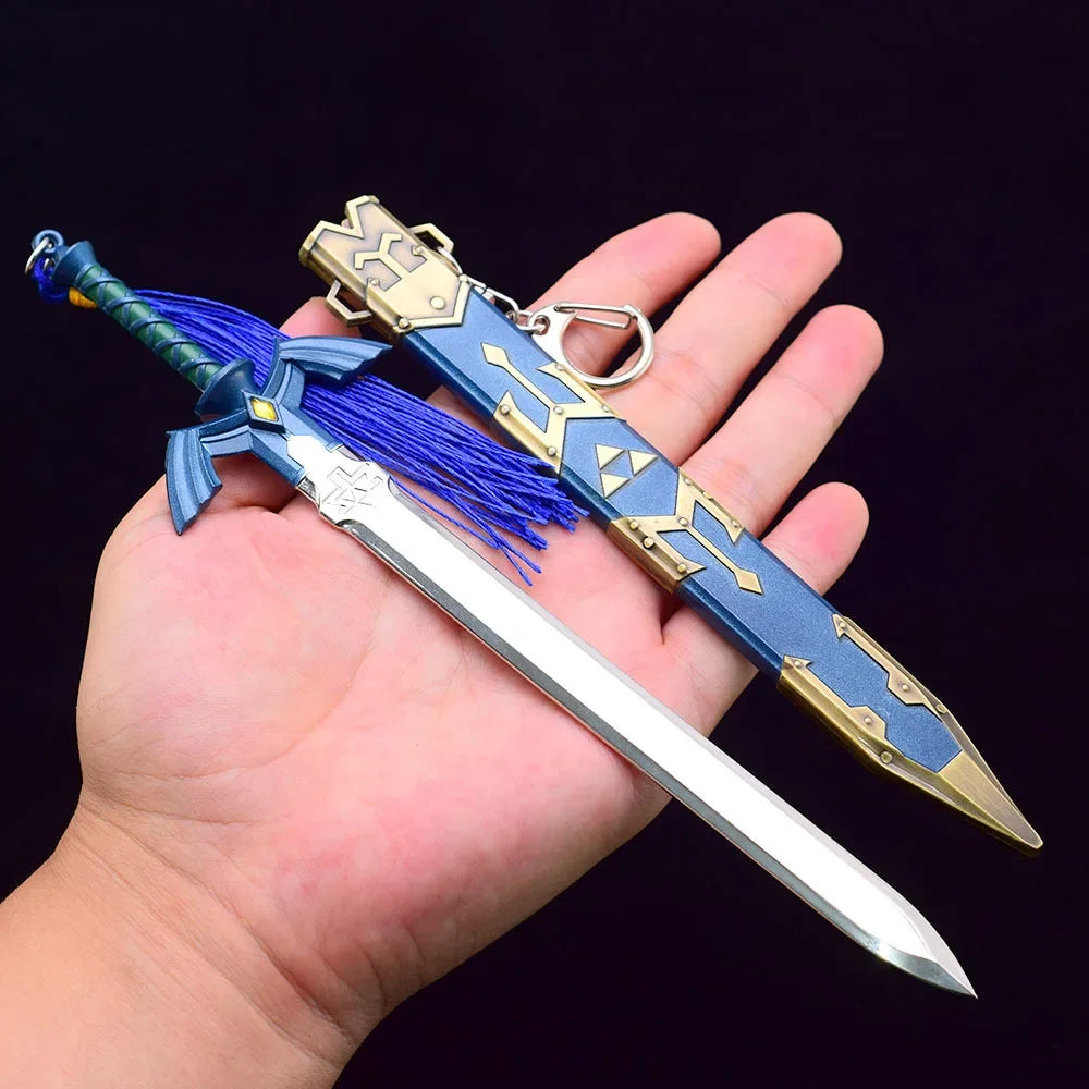 The Hyrule Fantasy Sword Keychains Link Game Periphery Metal  Collection Model Zeldas Keychain Ornament Crafts Gifts Toys