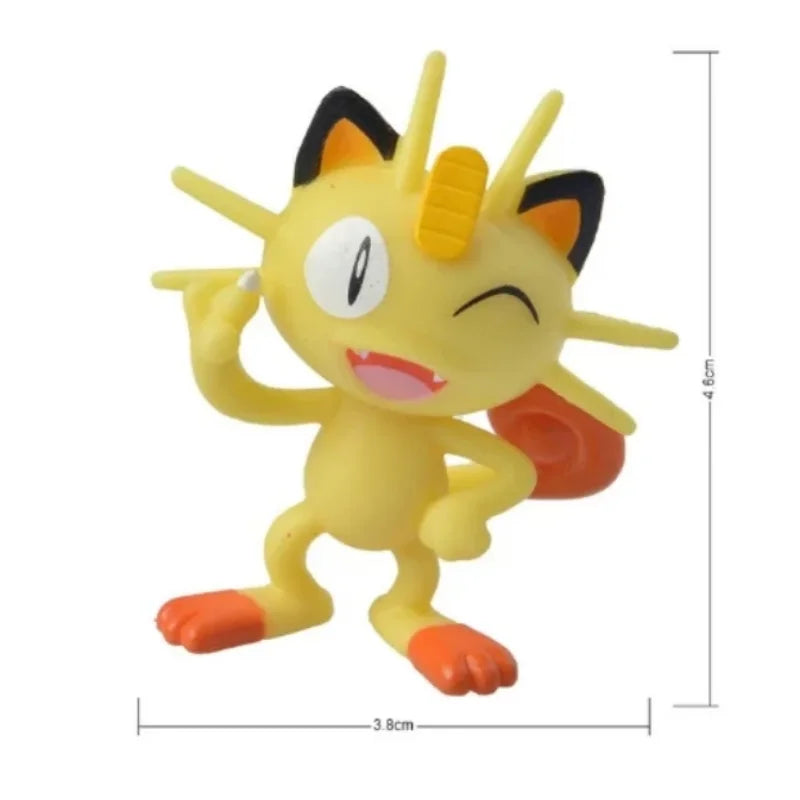 TOMY WCT Super Cute Pokemon Figures Kawaii Pikachu Piplup Vulpix Meowth Cubone Marshadow Axew Keldeo Mini 4cm Children toys