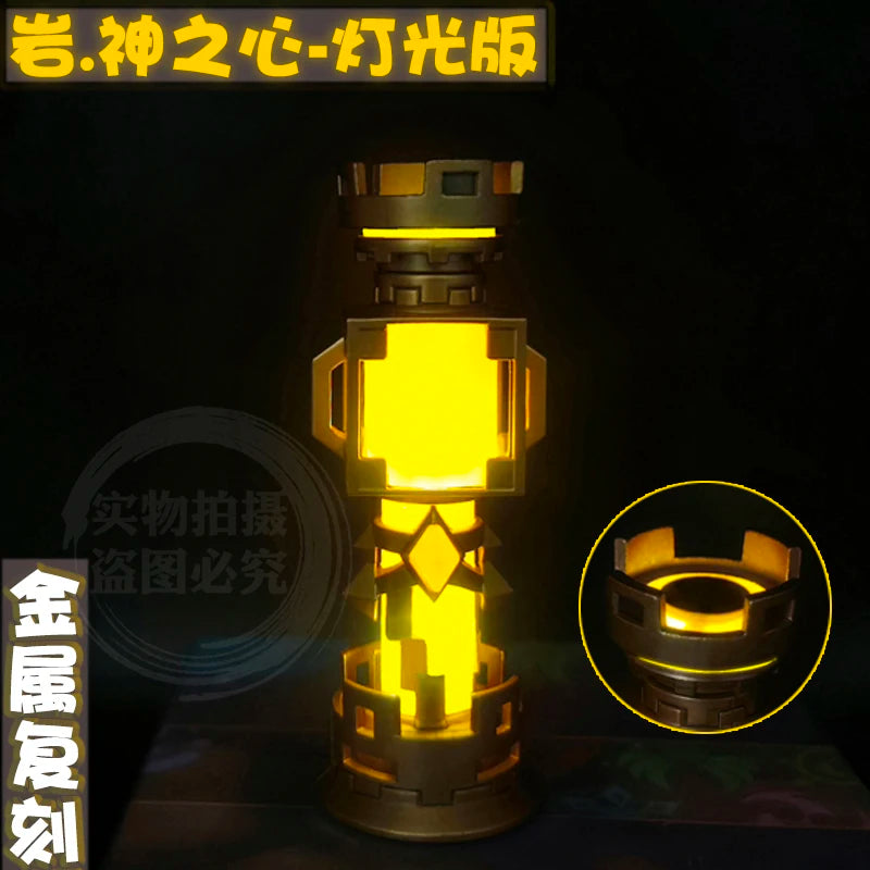 Genshin Impact Mavuika Beelzebul Zhong Li Barbatos Gnosis Plural Gnoses Anime Cosplay Luminescent Metal Night Light Pendant