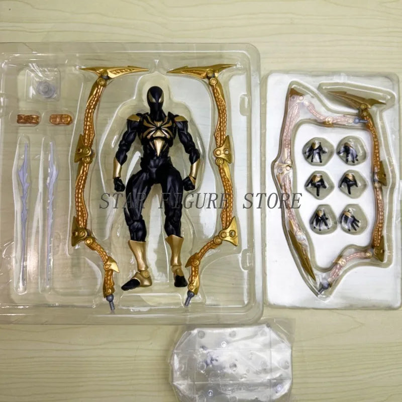 Amazing Yamaguchi Flash Spider-man Action Figure PVC Movable Collectible Toys Revoltech Black Panther Flashpoint Figures Model