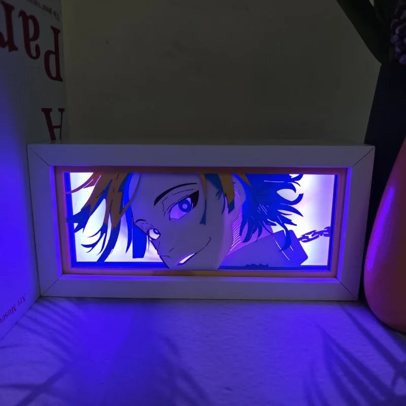Anime Light Box Tokyo Ghoul:re Kaneki Ken Cartoon 3D Light Peripherals Color Lamp Bedroom Table Top Ornaments Funny Gifts Crafts