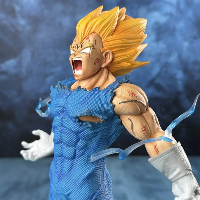 27cm Dragon Ball Z Majin Vegeta Anime Figure Self-destruct Super Saiyan Action Figures Pvc Statue Figurine Model Toys Gift
