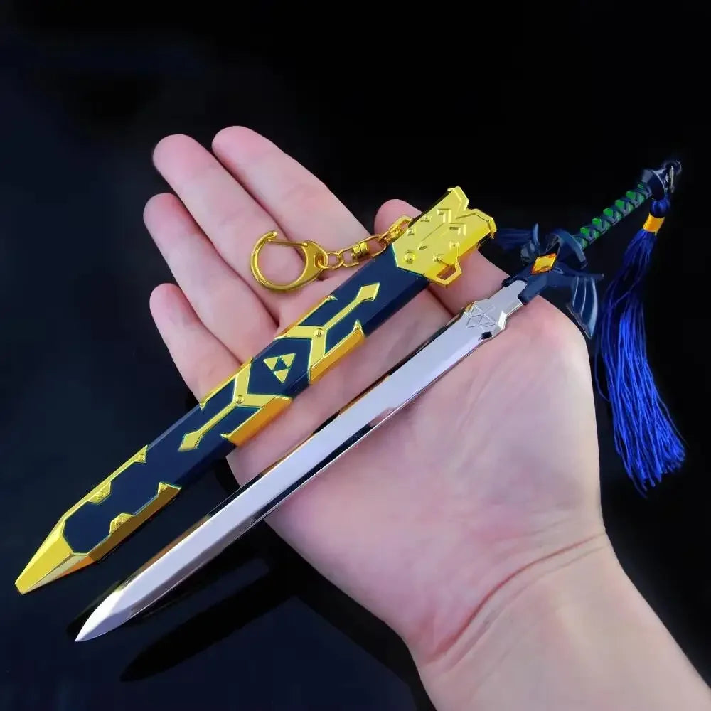 The Hyrule Fantasy Sword Keychains Link Game Periphery Metal  Collection Model Zeldas Keychain Ornament Crafts Gifts Toys