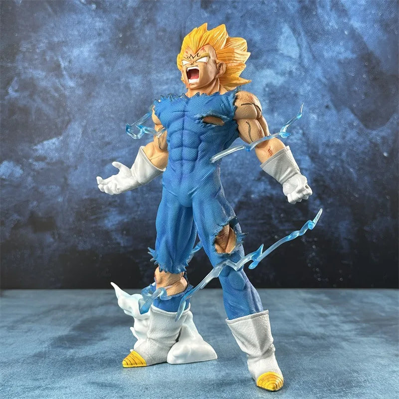 27cm Dragon Ball Z Majin Vegeta Anime Figure Self-destruct Super Saiyan Action Figures Pvc Statue Figurine Model Toys Gift
