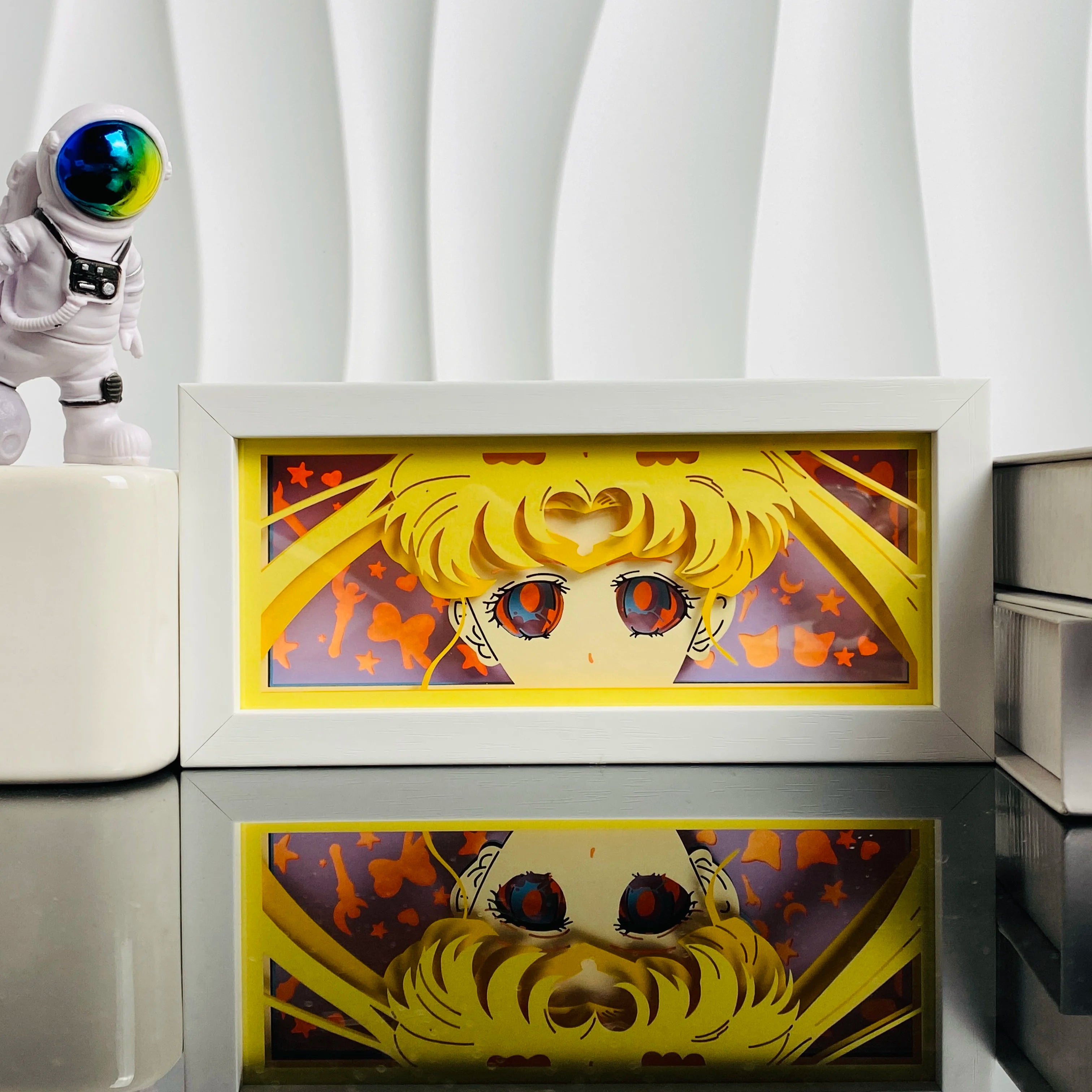 Anime Led Light Lamp For Room Decor Paper Cut Shadow Box Birthday Bedside Remote control Nightlight Manga Light Box Friend Gifts