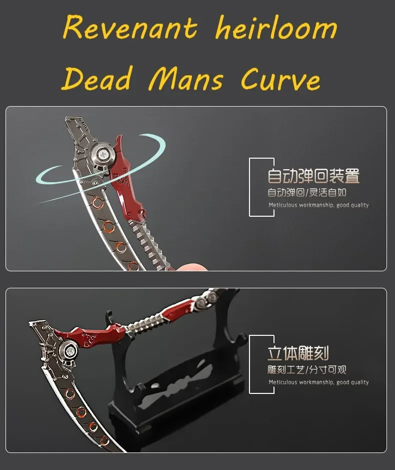 Apex Legends Heirloom Weapon Keychain18cm Dead Man's Curve Game Swords Metal Model 1 Real Katanas Coaplay Prop Gifts Toys Knife