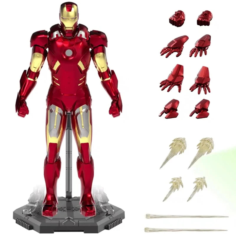 Fondjoy The Avengers Iron Man MK1 MK2 MK3 MK4 MK5 MK6 Assemble Toy Iron Man Model ABS Material 1/12 Action Figures Toy Boys Gift