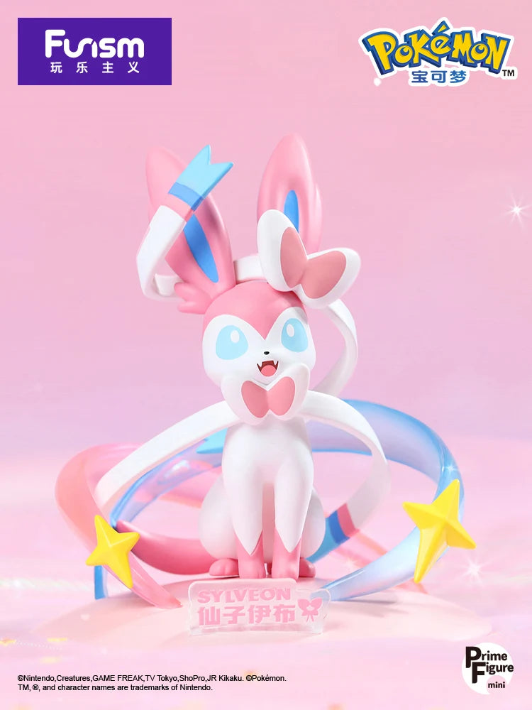 Original Pokemon Figures SYLVEON Figurine FUNISM Hot selling Anime Model Pocket Monster Desktop Car Decorations Toy Kids Gift
