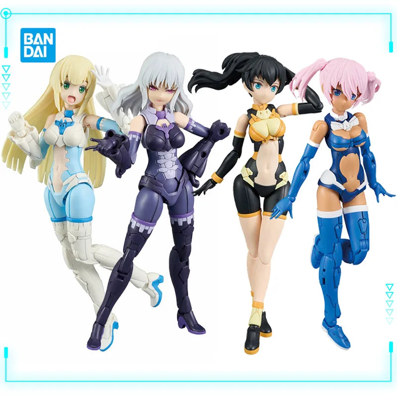 Bandai Original Genuine 30 Minutes Sisters Yufia Eliene Stipla Laranel Siana Farina Neverlia Rishetta Palyton Models Toy Figures