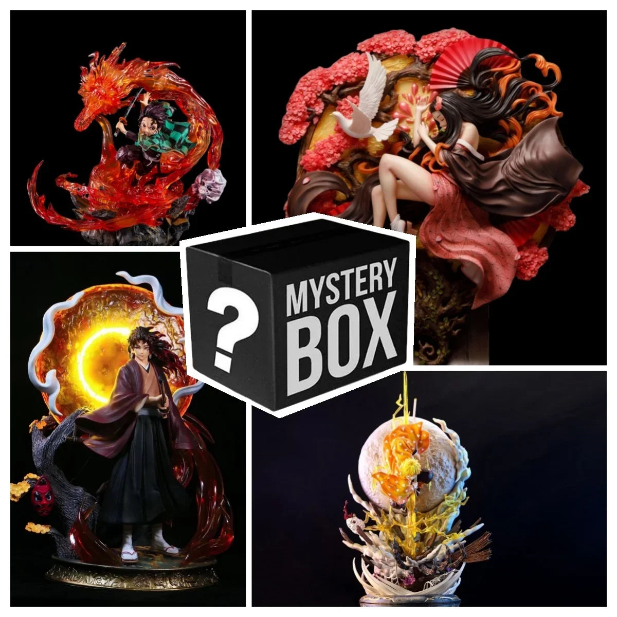 Demon Slayer Mystery Box  Anime Mystery Figures Blind Box Kamado Nezuko Tanjirou Hashibira Inosuke Surprise Box Blind Bag