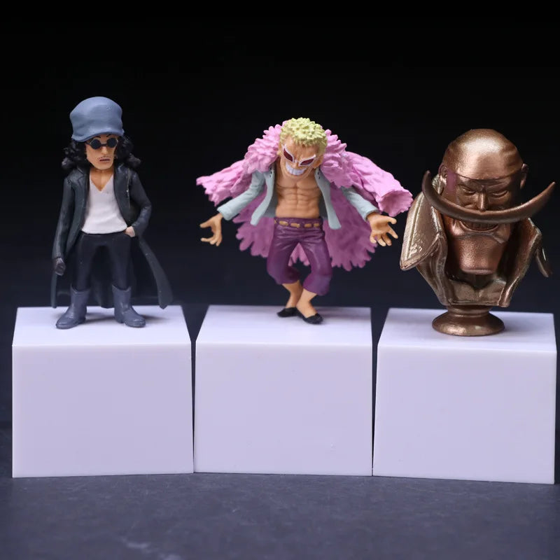 6Pcs Anime One Piece Grand Line Series Figures Shanks Dracule Mihawk Edward Newgate Gol·D·Roger Donquixote Doflamingo Kuzan Doll