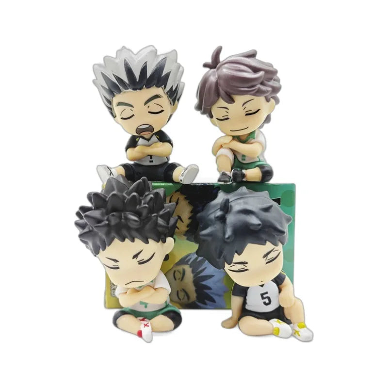Japan Anime Haikyuu Gashapon Capsule Toy Oikawa Tooru Iwaizumi Hajime Bokuto Kotaro Akaashi Keiji Figures Sleep Doll Toys Model