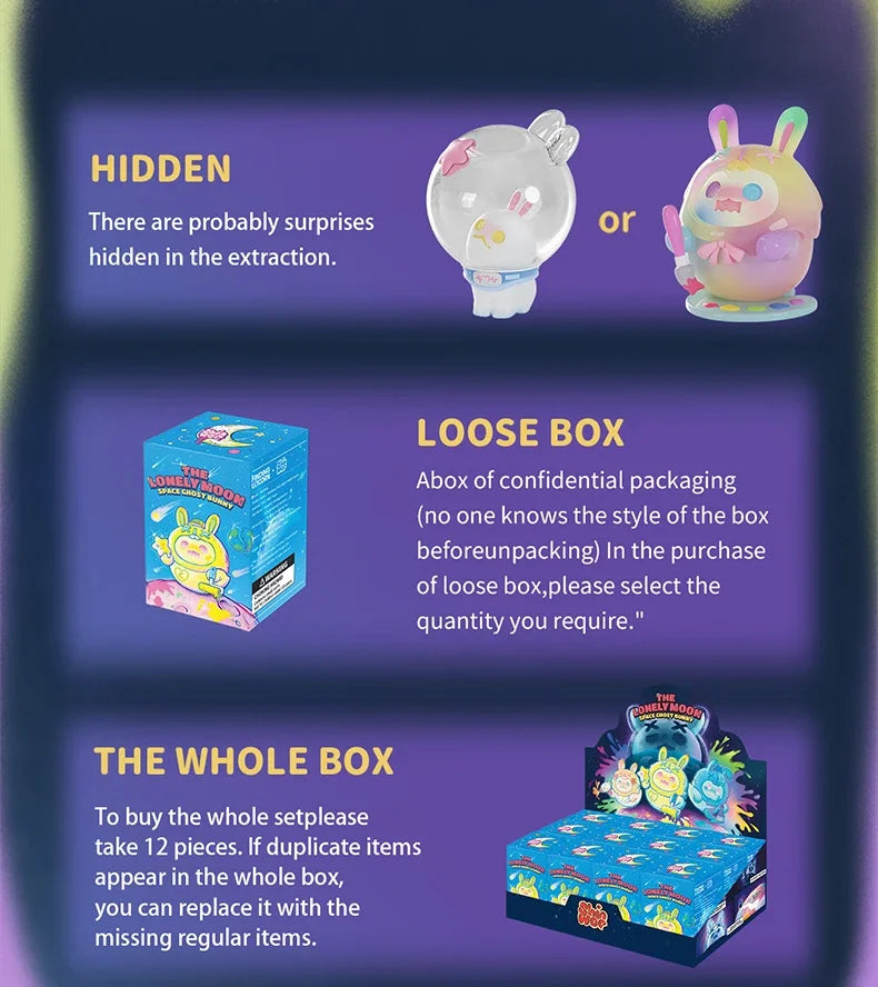 ShinWoo The Lonely Moon Series  Cute Action Anime Figures Dolls Kawaii Toys Gift figure Toy
