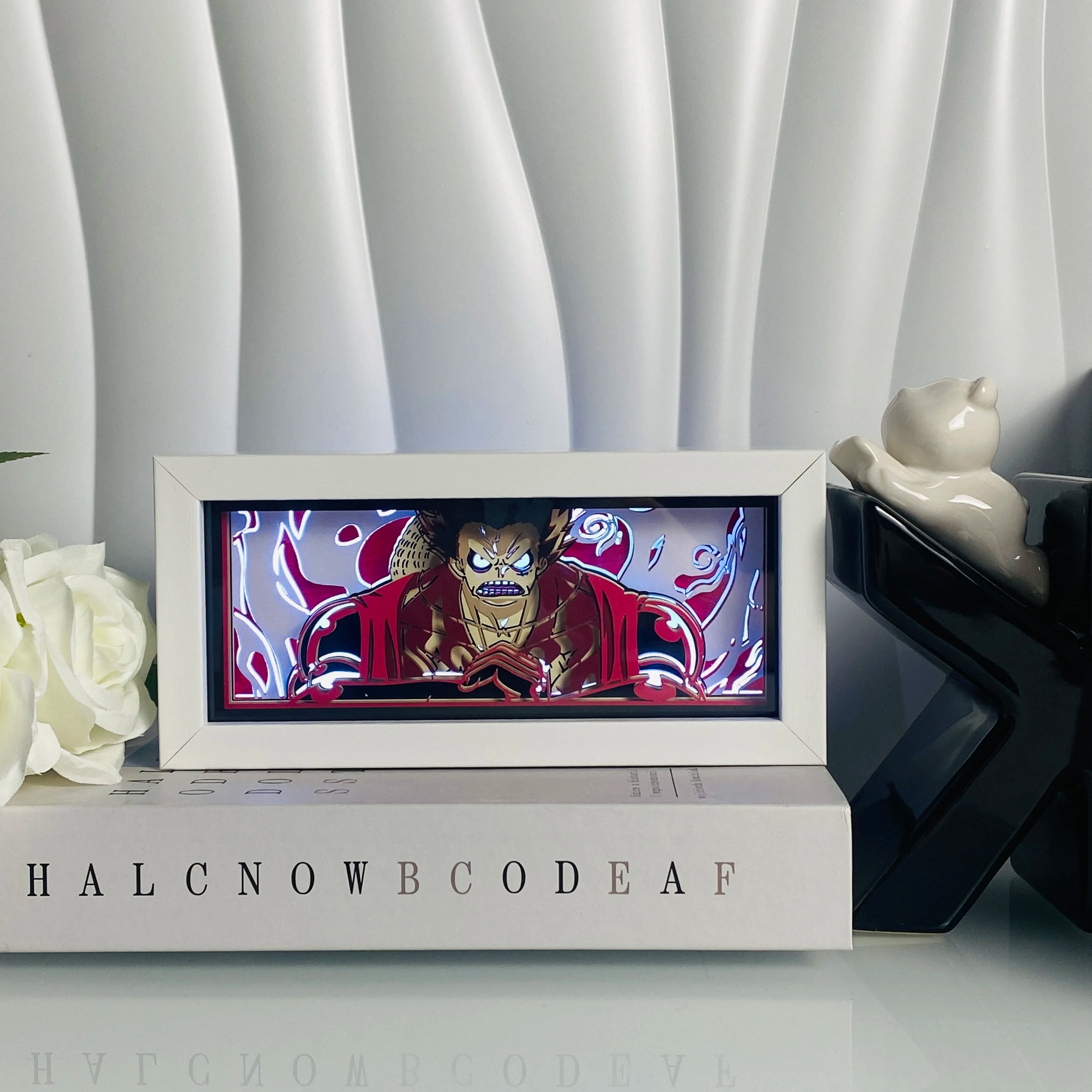 Anime Led Light Lamp For Room Decor Paper Cut Shadow Box Birthday Bedside Remote control Nightlight Manga Light Box Friend Gifts