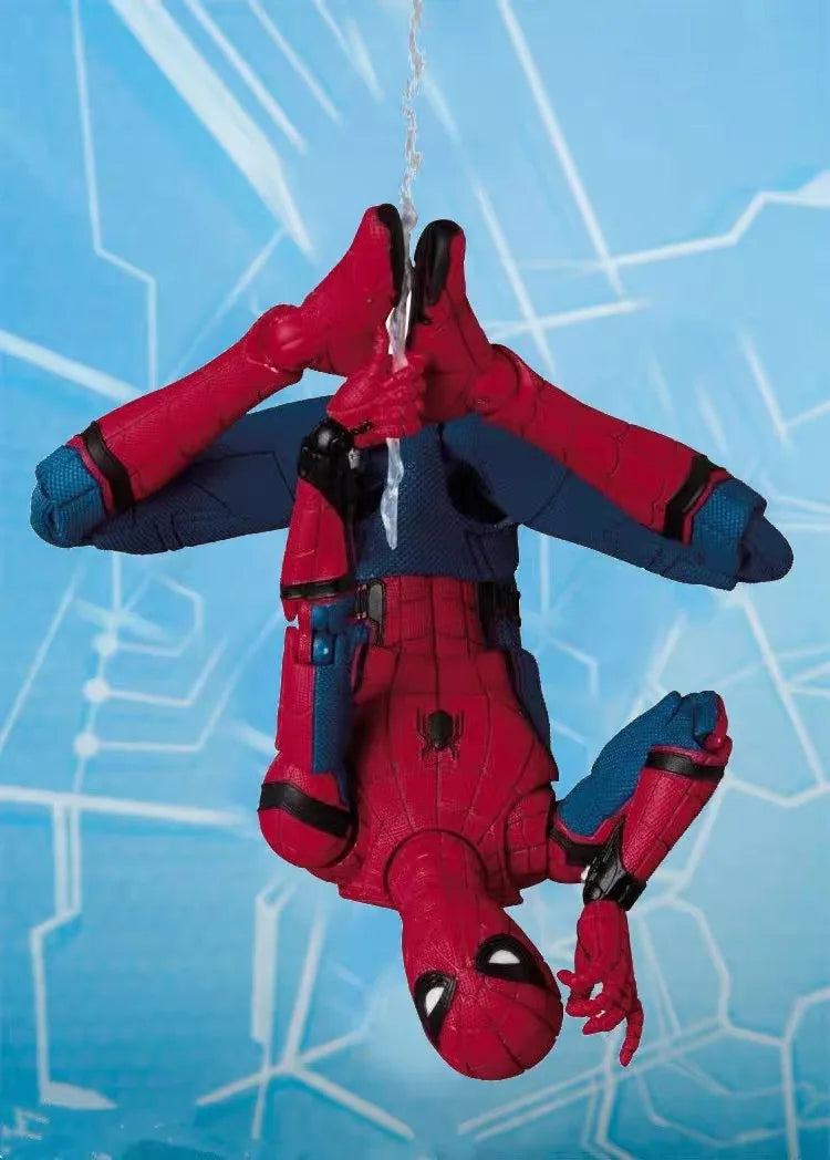 Anime Avengers Peter Parker Action Figures SHF Spider Man Homecoming Figurines Car Decoration Doll Model Kids Toys Fans Gift