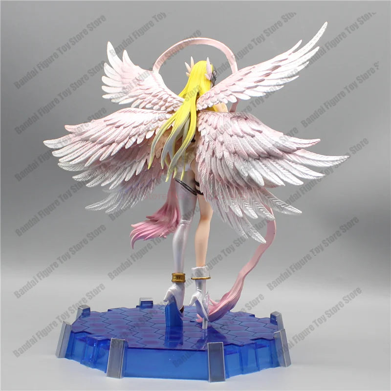 28cm Anime Digimon Adventure Figures Angewomon Angemon LED Action Figurines PVC Statue Model Collection Doll Toys Children Gift