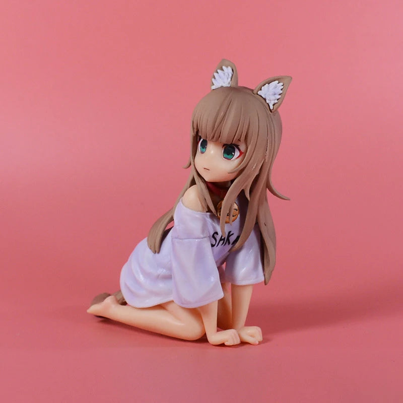 12cm Palette My Cat Is A Cute Girl Anime Figure Cute Cat Girl Model  Peripherals Action Figures Birthday Gift Toys Game Kids