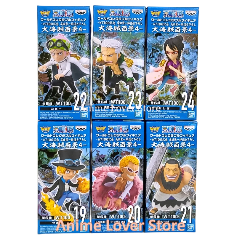 Bandai Banpresto Original One Piece WCF WT100 VO.4 Coby Smoker Tashigi Sabo Doflamingo Urouge Anime Figures Toys