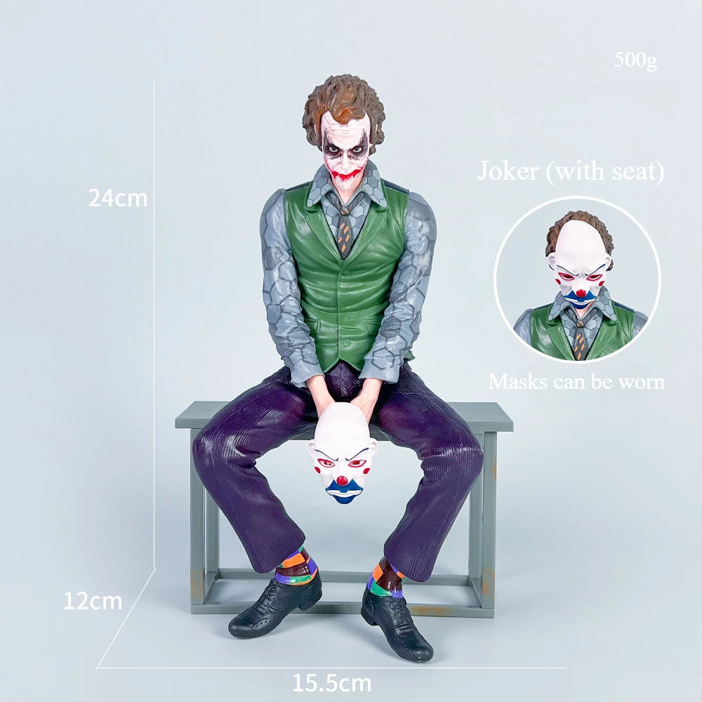 Roof Decoration Joker Heath Ledger Sitting Posture Figures Car Doll Tail And Roof Pendant Model Statue Collectable Toys