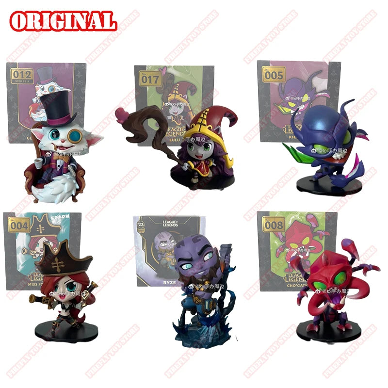 Original League of Legends Animation Game Peripheral Toys Jinx Teemo Poppy Vi Anime Action Model Figures Ornament Collection